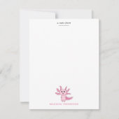 Axolotl Kinder Schattigee Salamander Kinder Meisje Notitiekaartje (Voorkant)