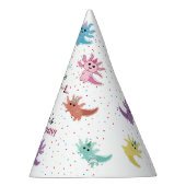 Axolotl Kinder Schattigee Salamander Verjaardagsfe Feesthoedjes (Rechts)