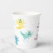 Axolotl Kinder Schattigee Salamander Verjaardagsfe Papieren Bekers (Voorkant)