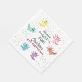 Axolotl Kinder Schattigee Salamander Verjaardagsfe Servet (Hoek)