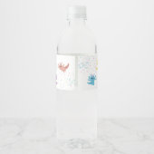 Axolotl Kinder Schattigee Salamander Verjaardagsfe Waterfles Etiket (Achterkant)