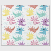 Axolotl Kinder Schattigee salamanderpatroon Cadeaupapier (Vlak)