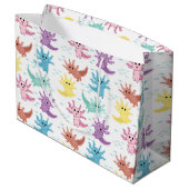 Axolotl Kinder Schattigee salamanderpatroon Groot Cadeauzakje (Achterkant Gekanteld)