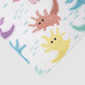 Axolotl Kinder Schattigee salamanderpatroon Tissuepapier (Detail)