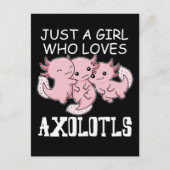 Axolotl Kinderen Kawaii Axolotl Gift Girls Axolotl Briefkaart (Voorkant)