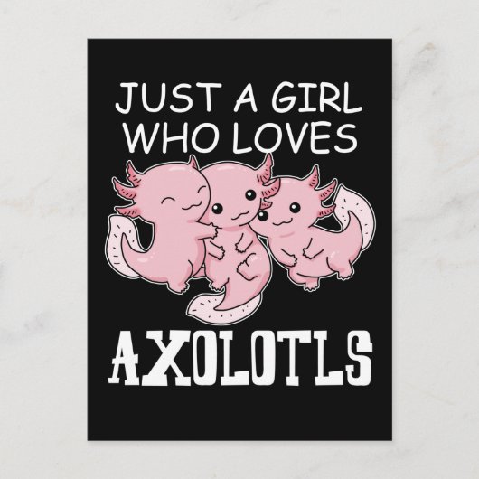 Axolotl Kinderen Kawaii Axolotl Gift Girls Axolotl Briefkaart (Voorkant)