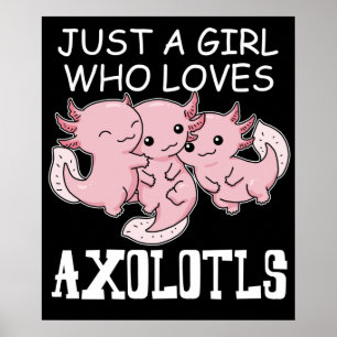 Axolotl Kinderen Kawaii Axolotl Gift Girls Axolotl Poster