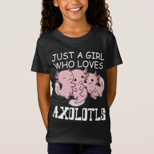 Axolotl Kinderen Kawaii Axolotl Gift Girls Axolotl T-shirt (Voorkant)