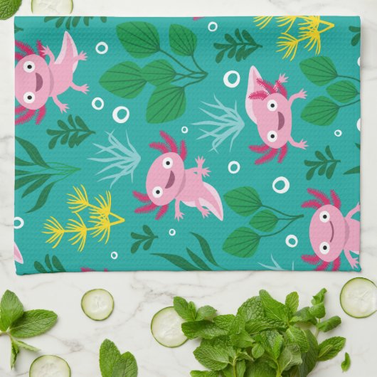 Axolotl Kitchen Towel Theedoek (Gevouwen)