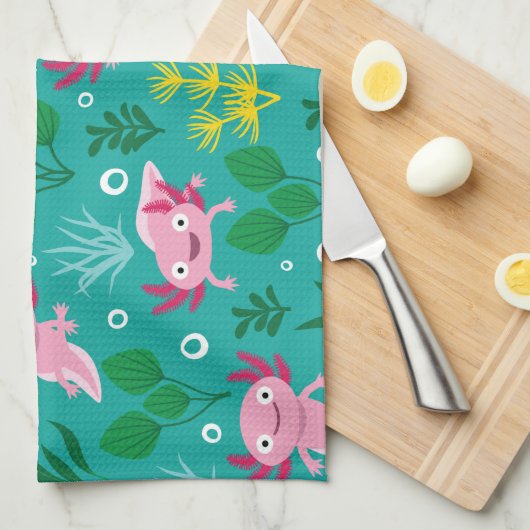 Axolotl Kitchen Towel Theedoek (Quarter Fold)