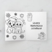 Axolotl kleurplaat | Kerstmis Kaart (Binnen)