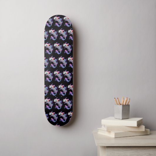 Axolotl Kleurrijk Persoonlijk Skateboard (Muurkunst)