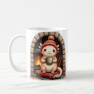 Axolotl Koffie Verslaafde Kawaii - Knus Leeshoek D Koffiemok