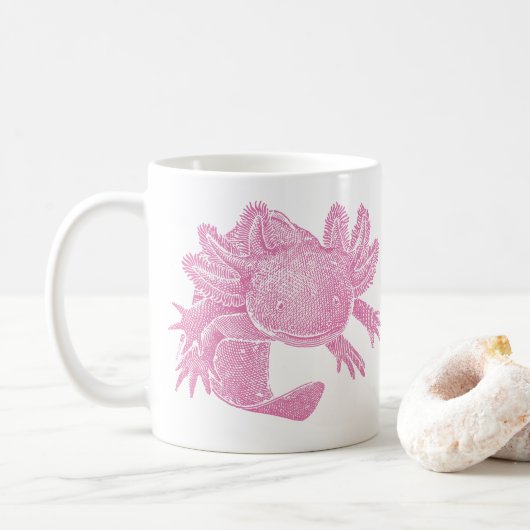 Axolotl koffiemok - ROZE (Met donut)