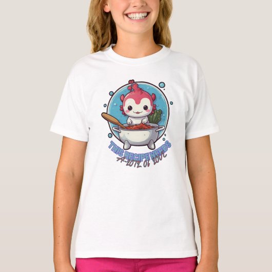 Axolotl Koken Grappig Dier Kawaii T-shirt (Voorkant)