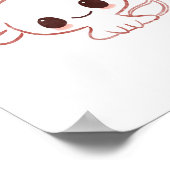 Axolotl kunst schattige kunst poster (Hoek)