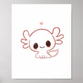 Axolotl kunst schattige kunst poster (Voorkant)