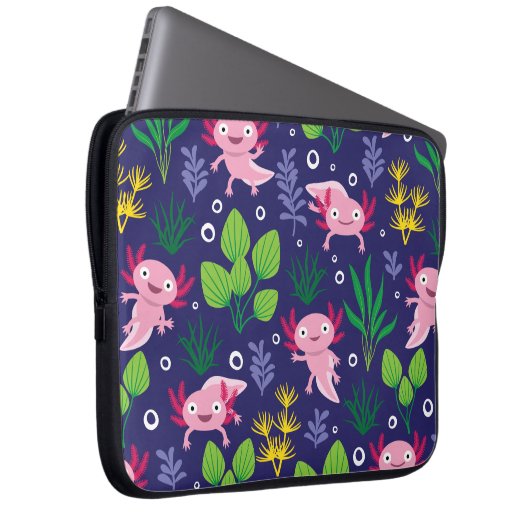 Axolotl Laptop Sleeve (Voorkant Rechts)