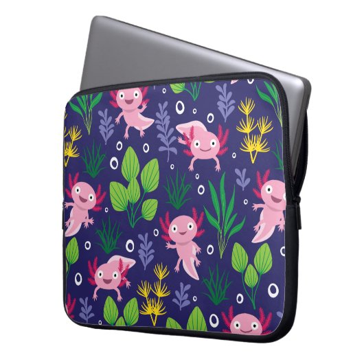 Axolotl Laptop Sleeve (Voorkant Links)