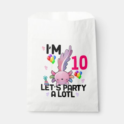 Axolotl Laten we veel amfibische salamander feeste Bedankzakje (Voorkant)