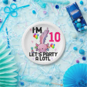 Axolotl Laten we veel amfibische salamander feeste Papieren Bordje (Feest)