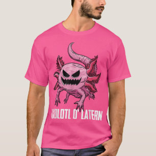 Axolotl Lazy Halloween Costume Funny Jack O Lanter T-shirt