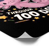 Axolotl leert door 100 dagen slimmere afgestudeerd poster (Hoek)