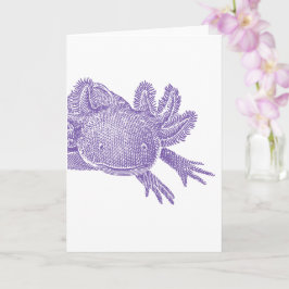 Axolotl Lege Wenskaart - PURPER Kaart