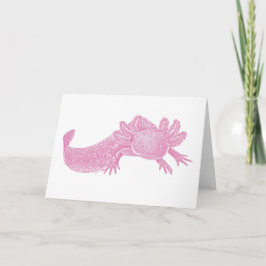 Axolotl Lege Wenskaart - ROZE Kaart