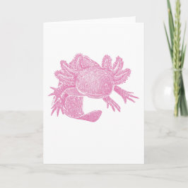Axolotl Lege Wenskaart - ROZE Kaart