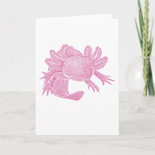Axolotl lege wenskaart - ROZE Kaart