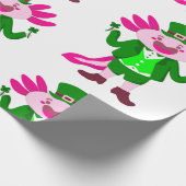 Axolotl leprechaun cadeaupapier (Hoek)