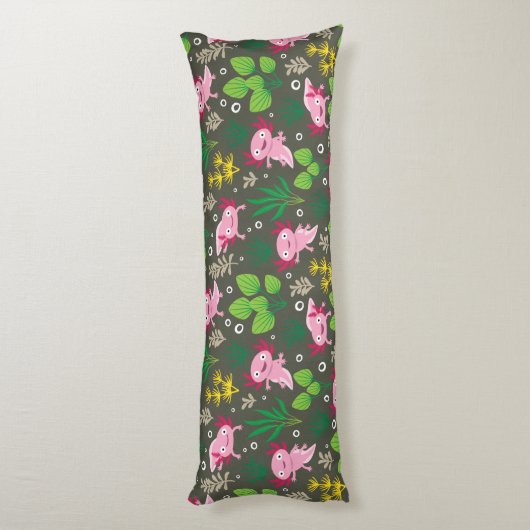 Axolotl Lichaamskussen (Achterkant (Verticaal))