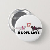 axolotl liefde ronde button 5,7 cm (Voorkant /achterkant)