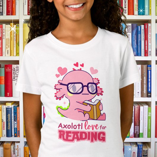 Axolotl Liefde voor het lezen van Schattige Kinder T-shirt