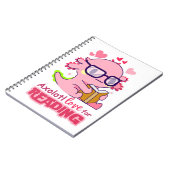 Axolotl Liefde voor het lezen van Schattige Wit Notitieboek (Linkerzijde)