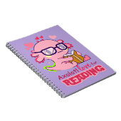 Axolotl liefde voor het lezen van Schattigee laven Notitieboek (Rechterzijde)