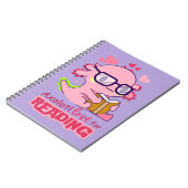 Axolotl liefde voor het lezen van Schattigee laven Notitieboek (Linkerzijde)