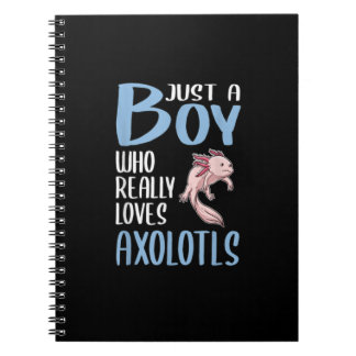 Axolotl liefhebber gewoon een jongen die van Axolo Notitieboek