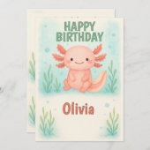 Axolotl liefhebbers Verjaardagsfeest Kaart (Voorkant / Achterkant)