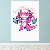 Axolotl LIFTALOTL Canvas Afdruk (Insitu (Houten vloer))