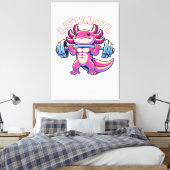 Axolotl LIFTALOTL Canvas Afdruk (Insitu (Slaapkamer))