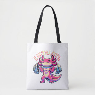 Axolotl LIFTALOTL Tote Bag