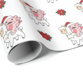 Axolotl Llama Alpaca Kerstmis Cadeaupapier (Rol Hoek)