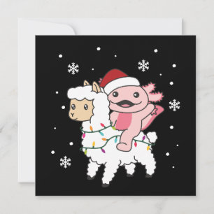 Axolotl Llama Alpaca Kerstmis Feestdagenkaart