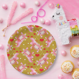 Axolotl Love mosterd Papieren Bordje