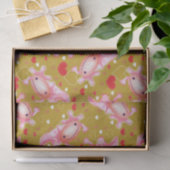 Axolotl Love mosterd Tissuepapier (Geschenk)