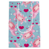 Axolotl Love roze Medium Cadeauzakje (Achterkant)