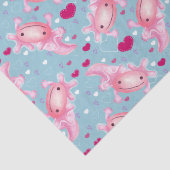 Axolotl Love roze Tissuepapier (Detail)