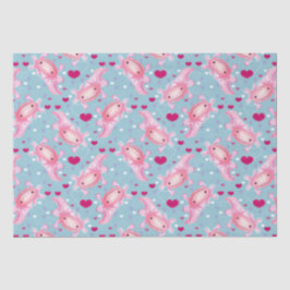 Axolotl Love roze Tissuepapier